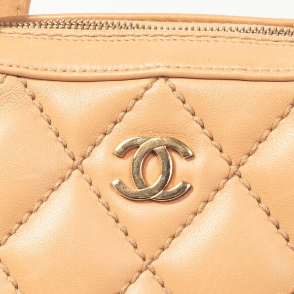 Chanel Wild Stitch Sand CC Quilted Leather Tote - Picture 8 of 14